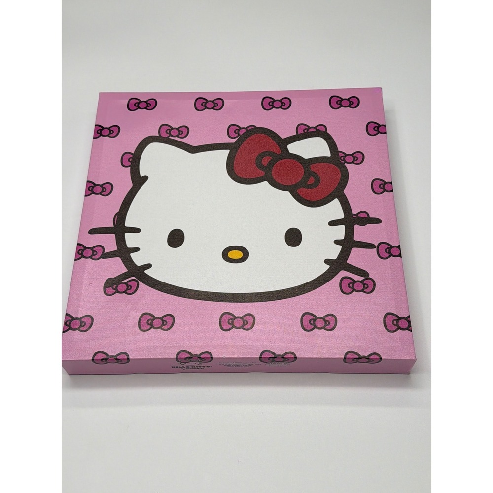 Sanrio Hello Kitty Pink Bow Pattern Square Canvas Wall Art 12x12 Idea Nuova